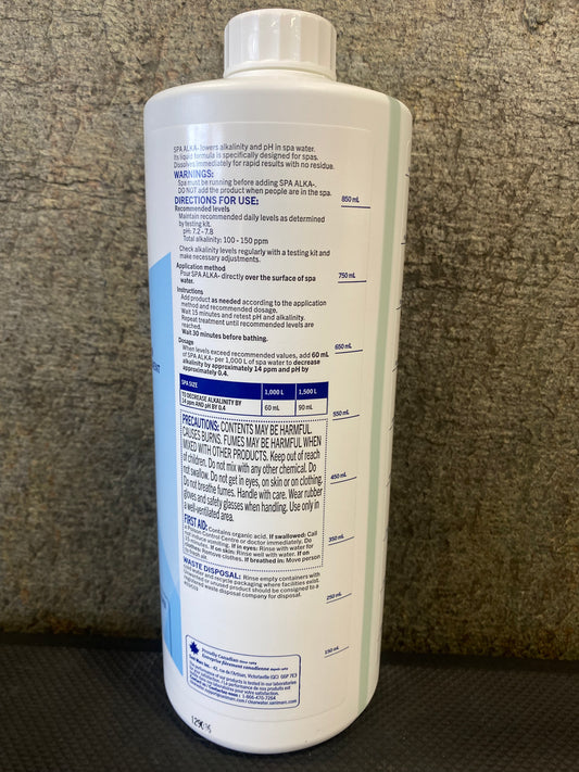 Alkalinity minus hot tub