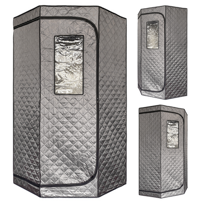 Blisspod | Portable | Personal Full Body 60 Min Rapid Steam Sauna | Pentagonal | Grey | Powerful 1600 Watts | 3.6L Stronger Steamer | 90X90X190cm