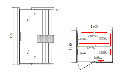 Blisspod | Milano | Full Spectrum Sauna Canadian Hemlock Ultra Low EMF, 6 Far Infrared & Red Glass Heater & Chromotherapy – 2 Person