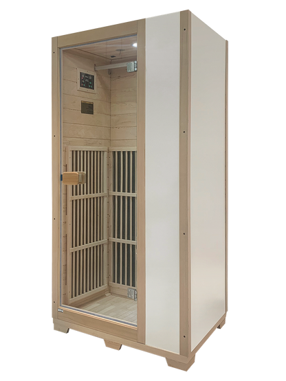 Blisspod | Vienna | Far Infrared Sauna | Canadian Hemlock Very Low EMF | 72.8"H x 35.4"W x 25.6"D | 1 Person
