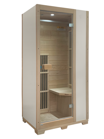Blisspod | Vienna | Far Infrared Sauna | Canadian Hemlock Very Low EMF | 72.8"H x 35.4"W x 25.6"D | 1 Person