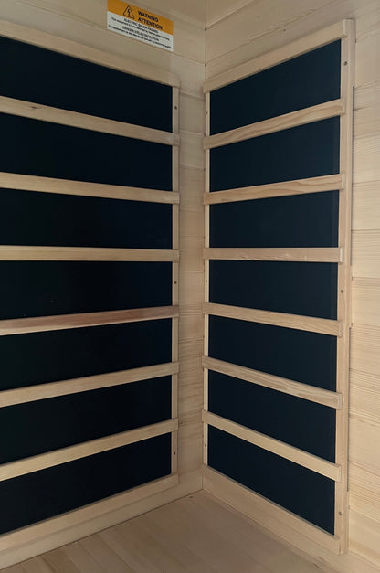 Blisspod | Vienna | Far Infrared Sauna Canadian Hemlock Very Low EMF Sauna, 4 Heaters – 2 Persons