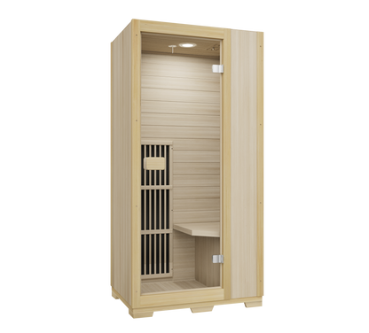 Blisspod | Vienna | Far Infrared Sauna | Canadian Hemlock Very Low EMF | 72.8"H x 35.4"W x 25.6"D | 1 Person