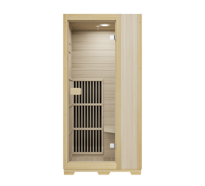 Blisspod | Vienna | Far Infrared Sauna | Canadian Hemlock Very Low EMF | 72.8"H x 35.4"W x 25.6"D | 1 Person