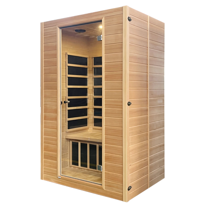Blisspod | Vienna | Far Infrared Sauna Canadian Hemlock Very Low EMF Sauna, 4 Heaters – 2 Persons